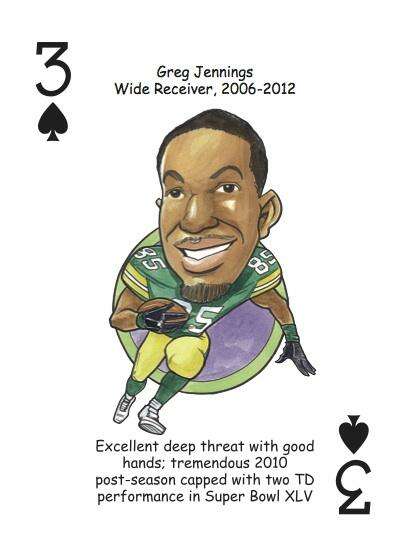 Green Bay Football Heroes Playing Cards - Image 2