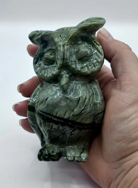 Green Jasper Owl - Image 3