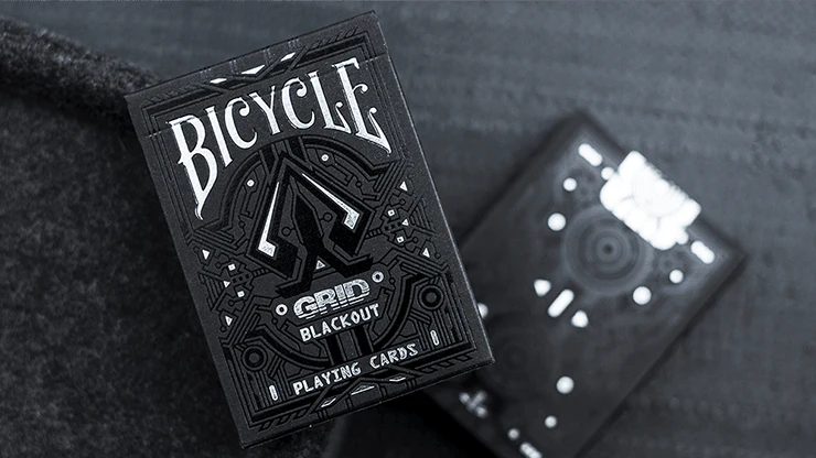 Grid Blackout UV Ink Bicycle Playing Cards - Image 7