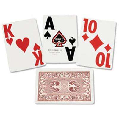 Hoyle Super Jumbo Index Red & Blue 2 Deck Set Playing Cards Bridge Size - Image 4