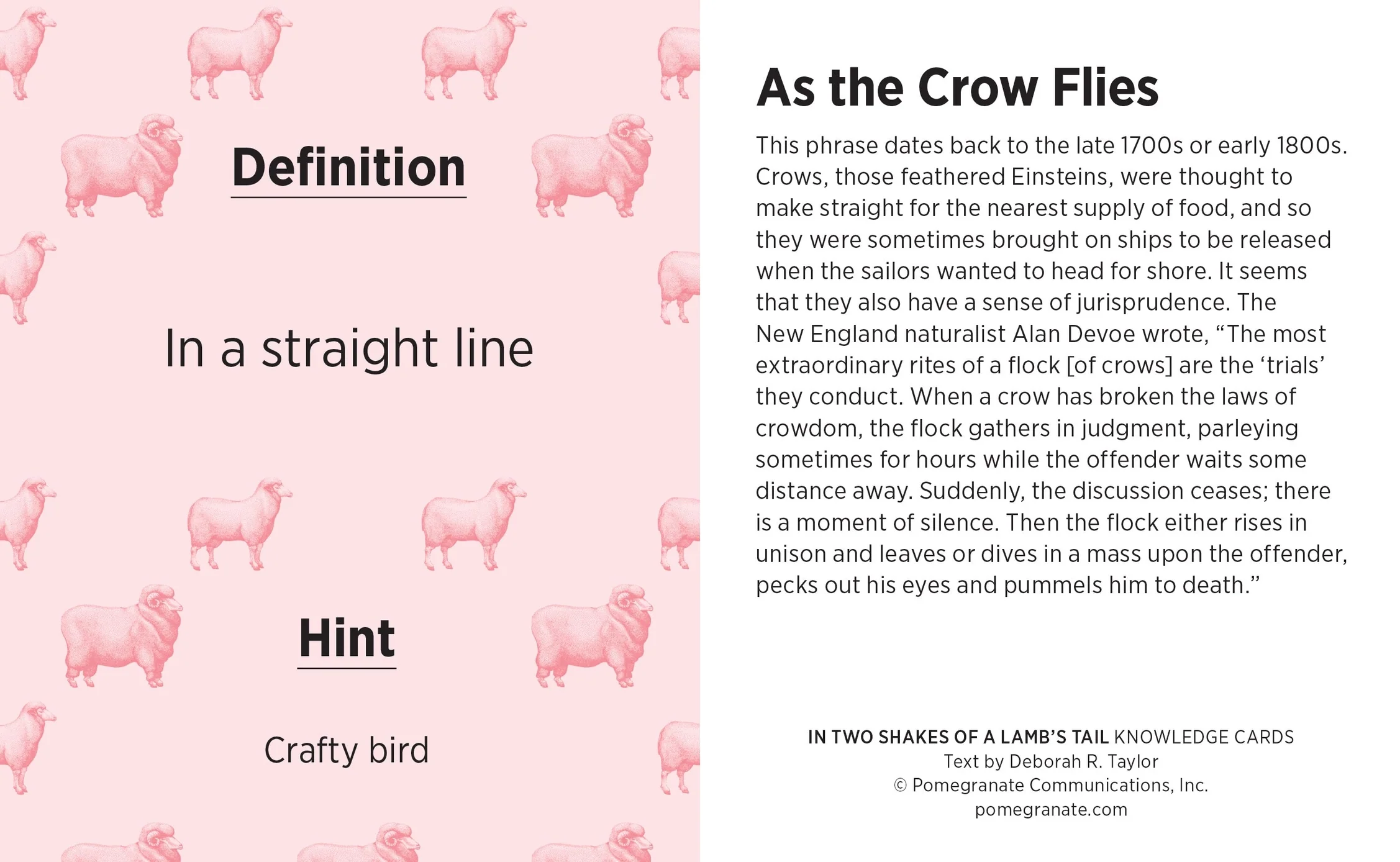 In Two Shakes of A Lamb's Tail: A Quiz Deck of Curious Sayings Knowledge Cards - Image 5