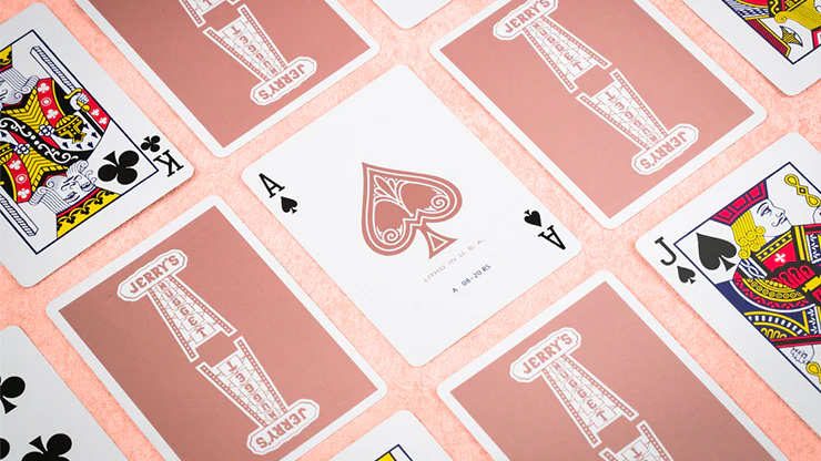Jerry's Nugget Monotone Rose Gold Playing Cards USPCC - Image 2