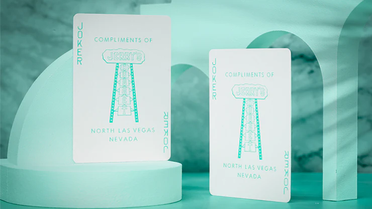 Jerry's Nugget Monotone Tiffany Blue Playing Cards USPCC - Image 2