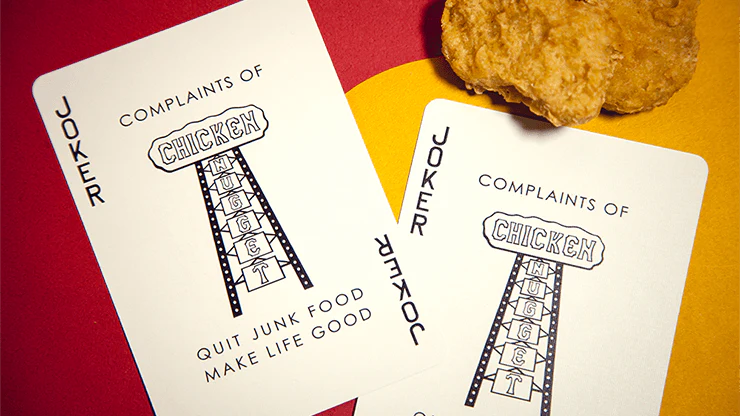 Jumbo Chicken Nugget Red Playing Cards HCPC - Image 4
