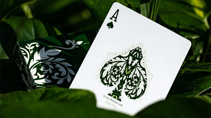 Leaves White Playing Cards USPCC - Image 4