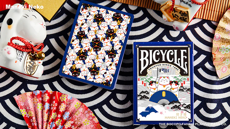 Maneki Neko Blue Bicycle Playing Cards - Image 6