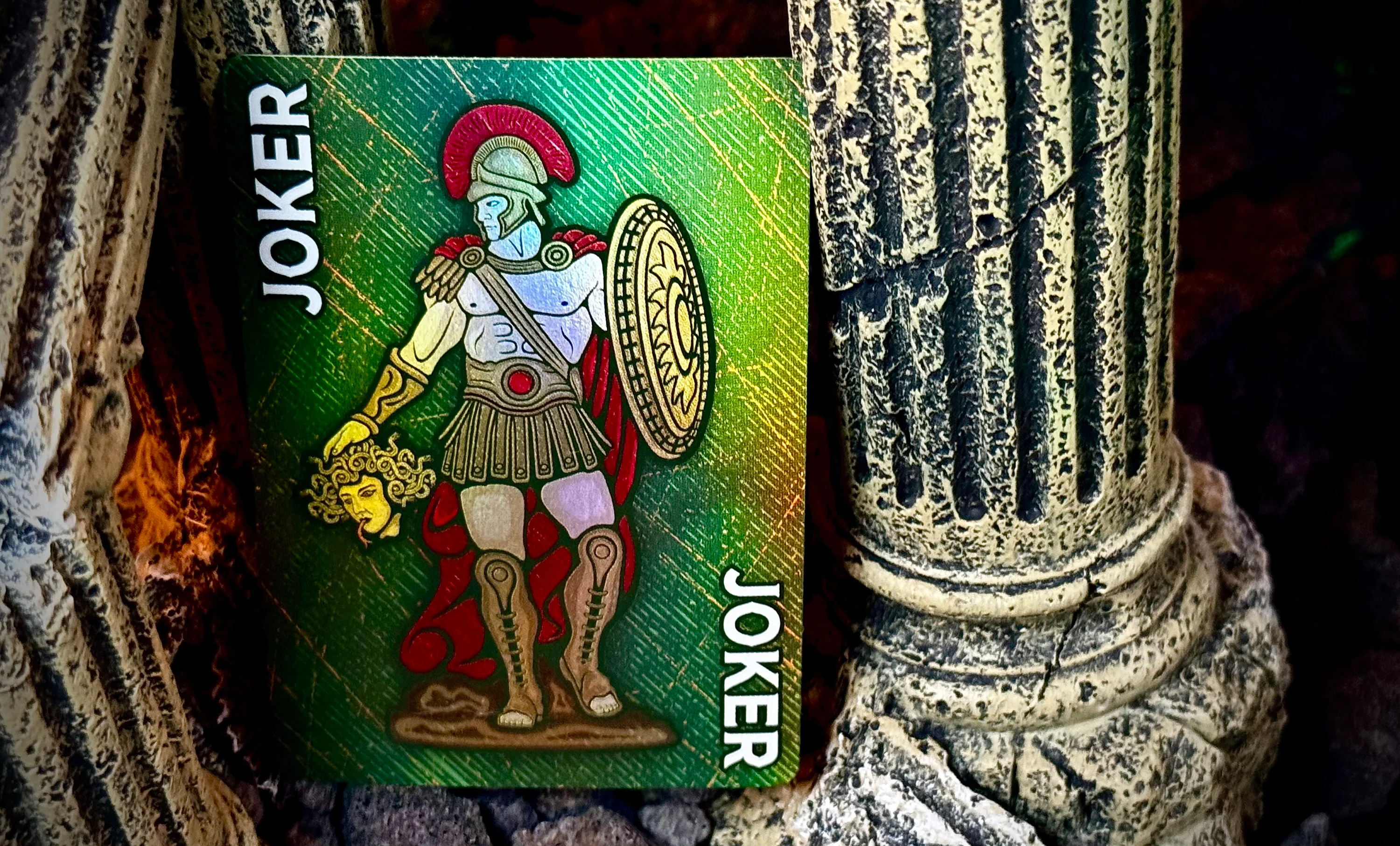 Medusa Playing Cards - Holographic Foil + Ultra Green Edges - Image 7