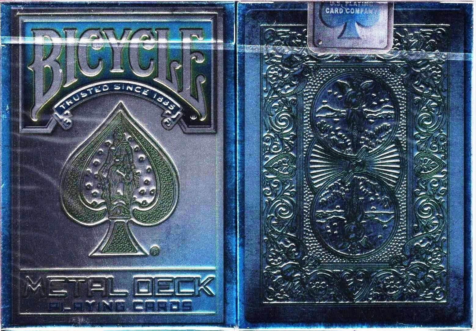 Metal Rider Back Blue Bicycle Playing Cards