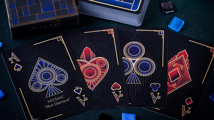 Mosaic Blue Diamond Playing Cards WJPC - Image 4