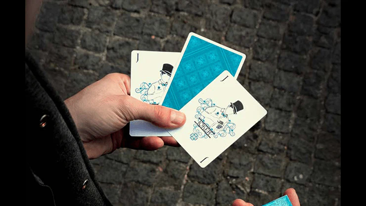 Oxalis Teal Playing Cards USPCC - Image 2