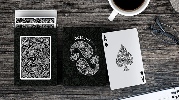 Paisley Black Marked Playing Cards USPCC - Image 3