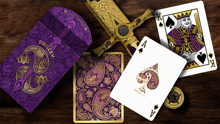 Paisley Royals Purple Collectors Playing Cards USPCC - Image 4