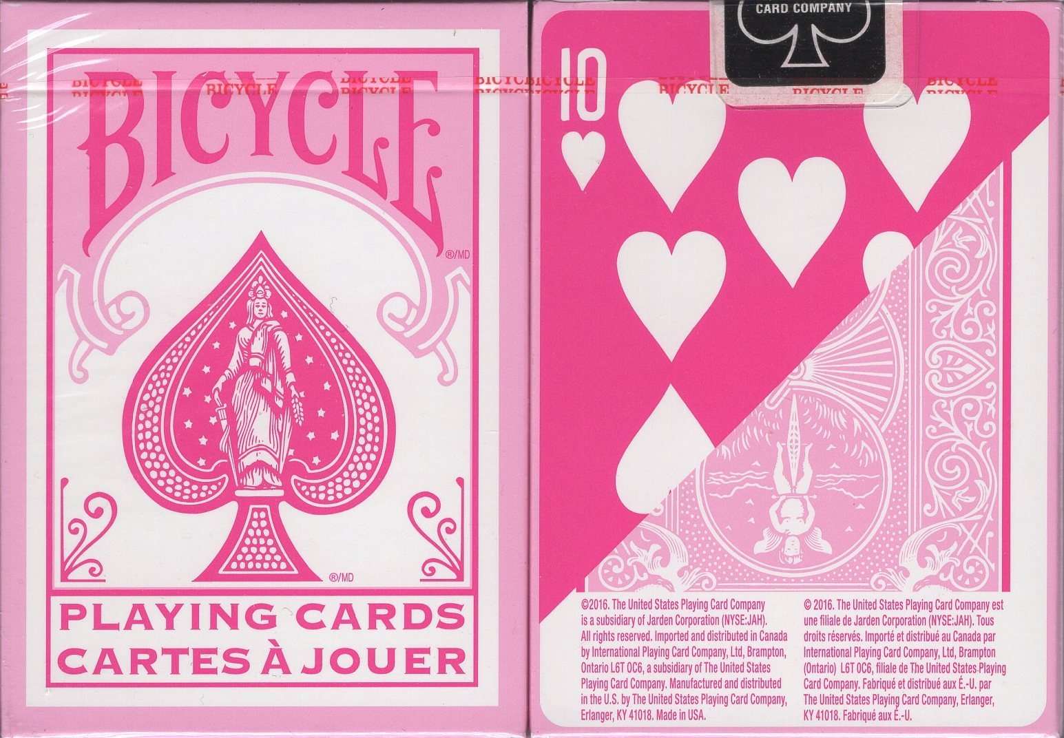 Fashion Pink Bicycle Playing Cards