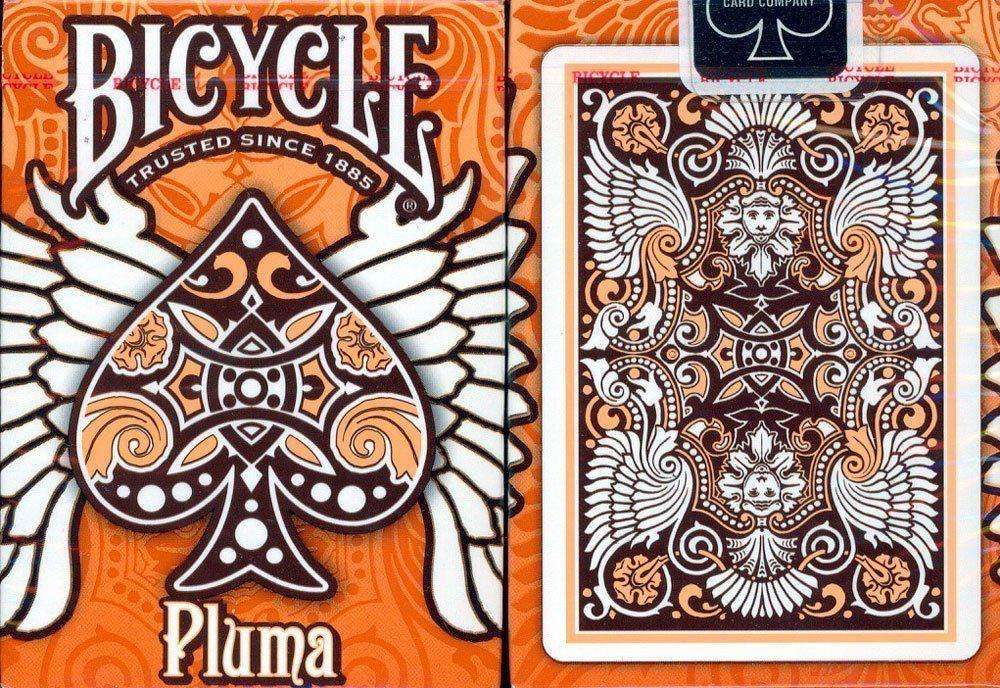 Pluma Orange Bicycle Playing Cards Deck - Image 2