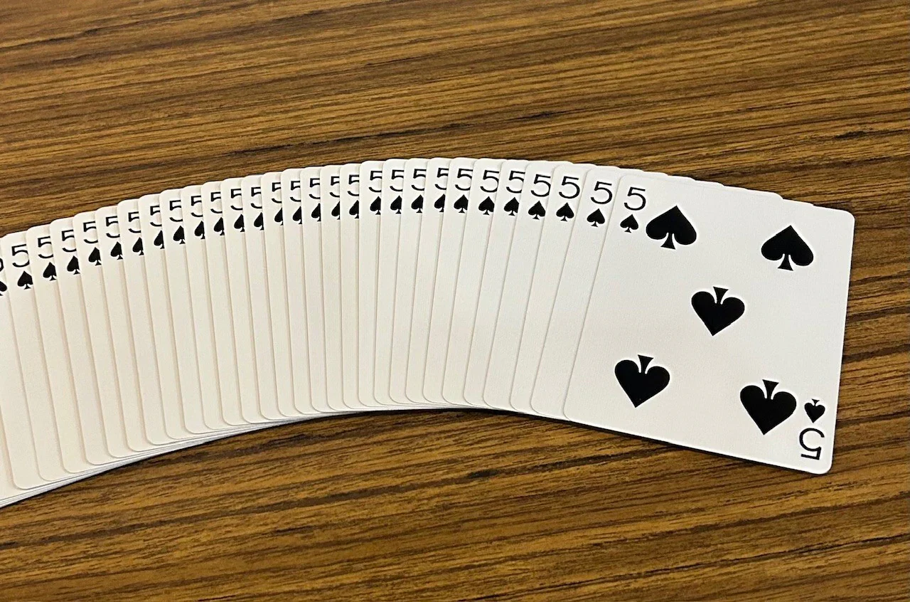 Purple One-Way Forcing Deck - 5 of Spades - Image 2