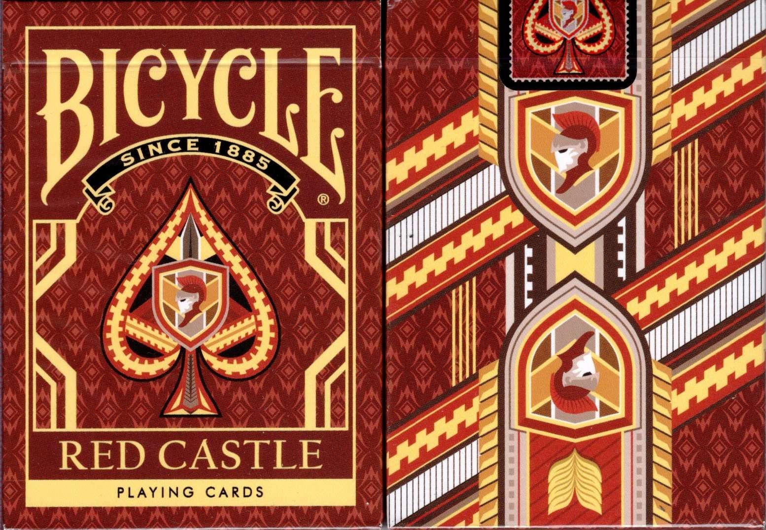Red Castle Bicycle Playing Cards