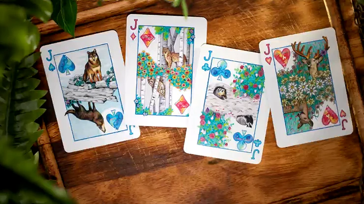 Red Fox Enchanted Puzzle Playing Cards USPCC - Image 3