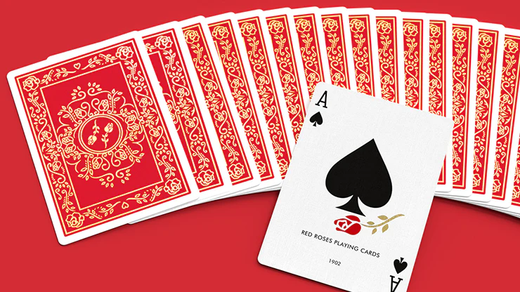 Red Roses Gold Foil Playing Cards (Fully Marked) - Image 5