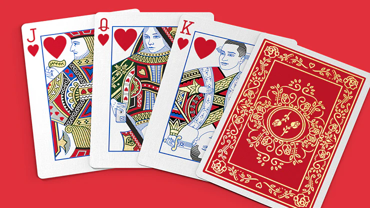 Red Roses Gold Foil Playing Cards (Fully Marked) - Image 6