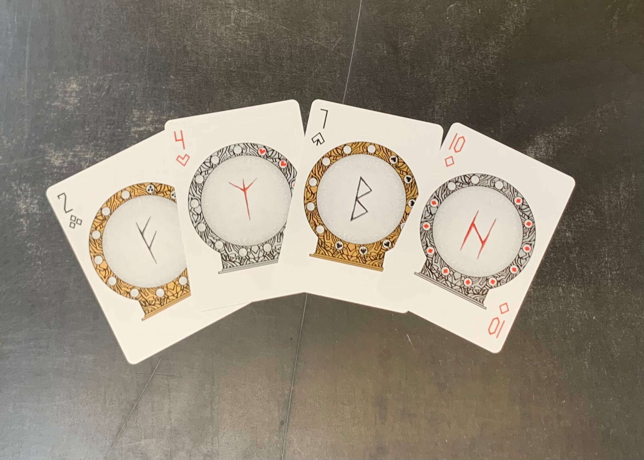 Runes v2 Gilded Bicycle Playing Cards - Image 4