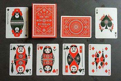 Russian Folk Art Red Playing Cards USPCC - Image 2