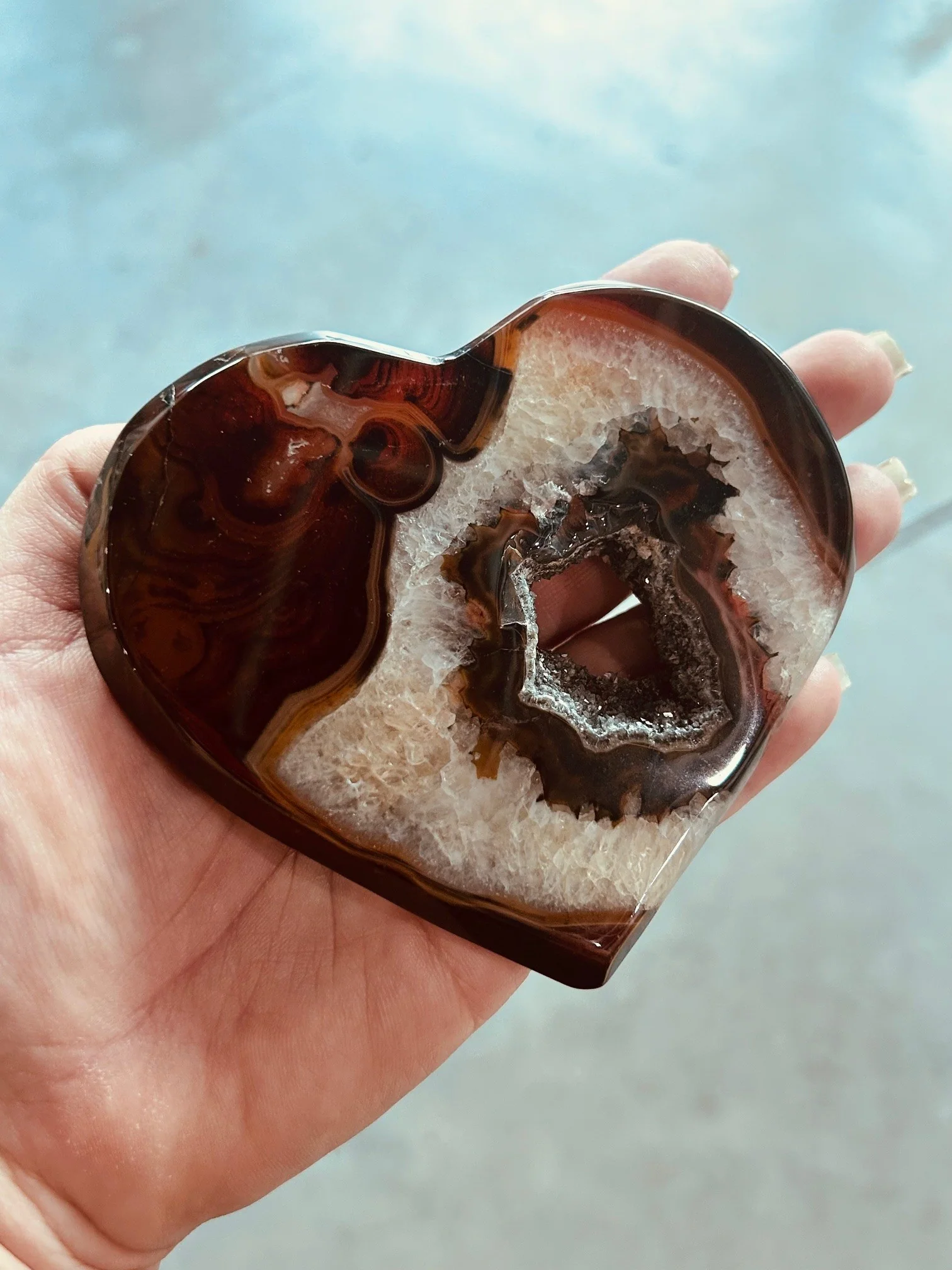 Sardonyx Heart w/Stand - Image 3