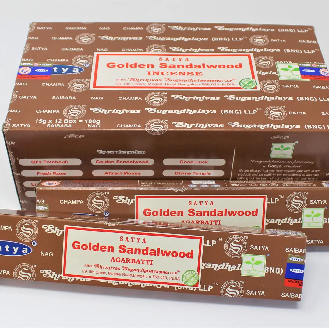 Satya - Golden Sandalwood Incense Sticks 15 G. - Image 2