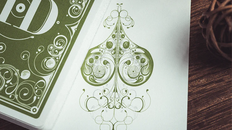 Smoke & Mirrors v8 Green Playing Cards USPCC - Image 3