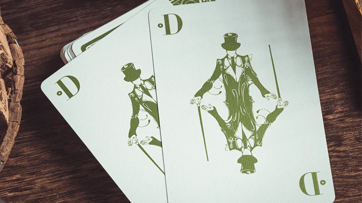 Smoke & Mirrors v8 Green Playing Cards USPCC - Image 5