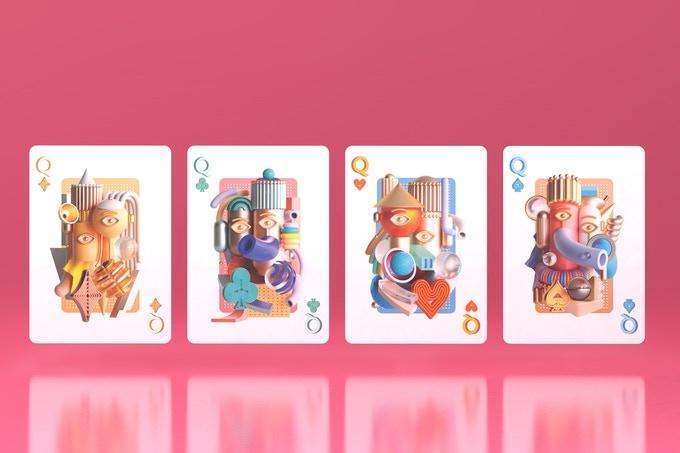 Surrealism Rose Gold Gilded Bicycle Playing Cards - Image 7
