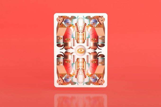 Surrealism Rose Gold Gilded Bicycle Playing Cards - Image 9