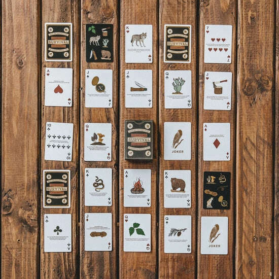 Survival Charcoal Playing Cards USPCC - Image 2