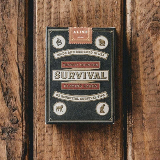 Survival Charcoal Playing Cards USPCC - Image 4