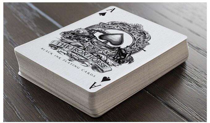 The Iron Horse Black Ink Playing Cards LPCC - Image 4