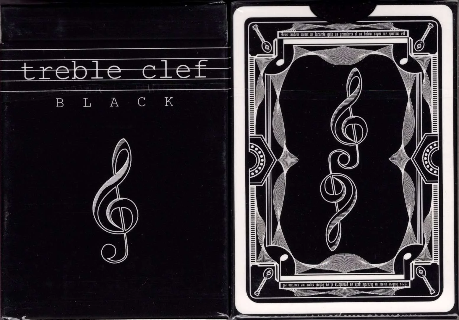 Treble Clef Black Playing Cards JJPC