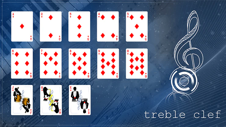 Treble Clef Blue Marked Playing Cards JJPC - Image 3