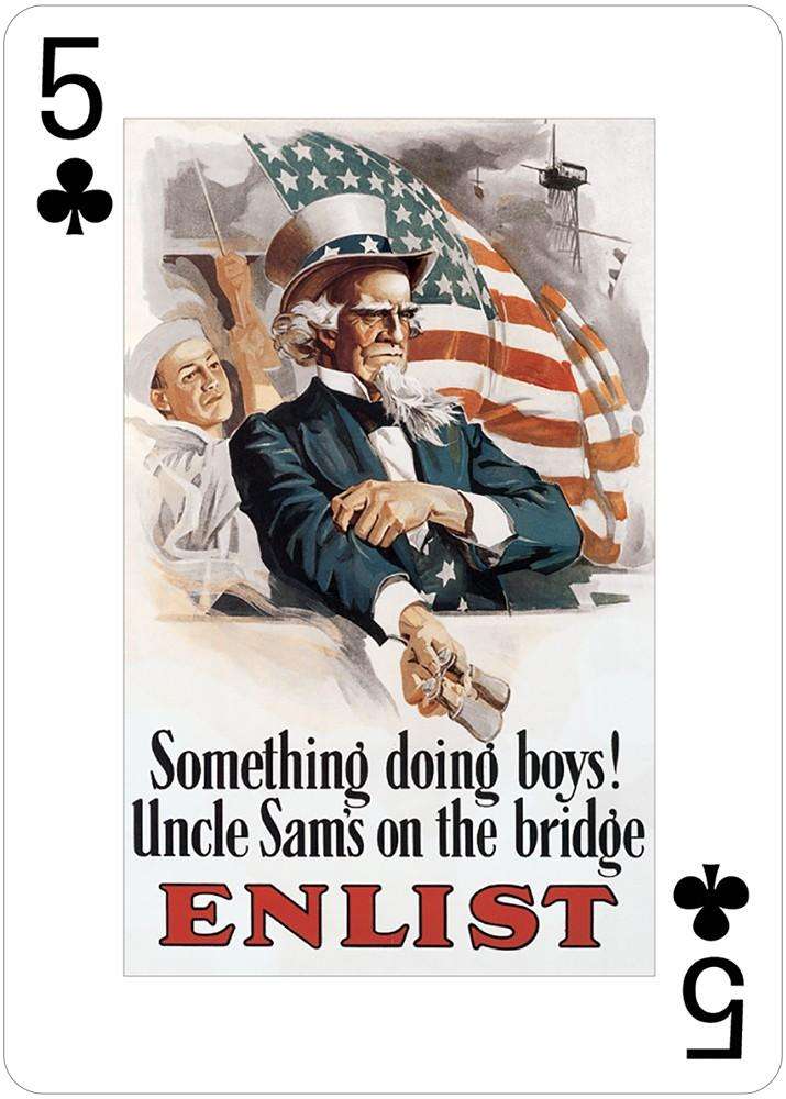 USA Posters of World Wars I & II Playing Cards USGS - Image 2