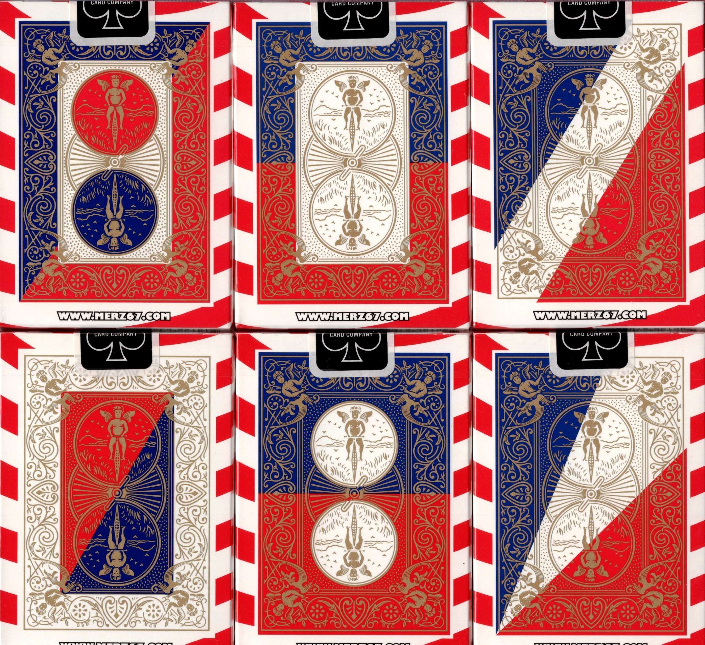 USA Red, White & Blue Series Bicycle Playing Cards 6 Deck Set - Image 2
