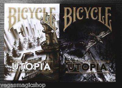 Utopia Gold & Black 2 Deck Set Bicycle Playing Cards
