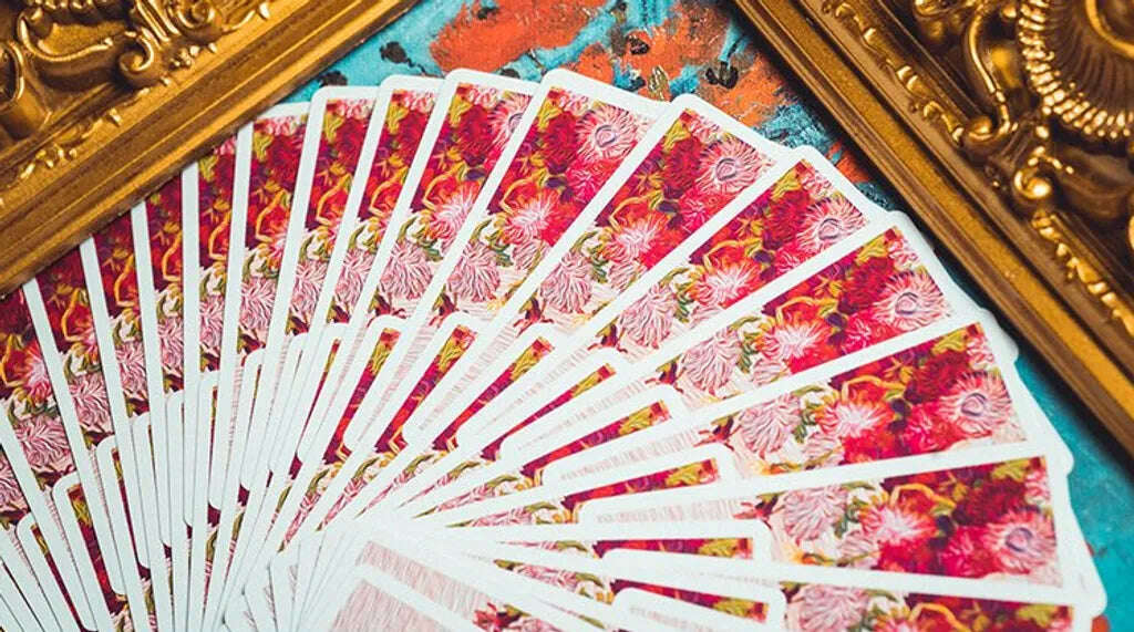 Van Gogh Asters & Phlox Playing Cards with Numbered Seal - Image 3