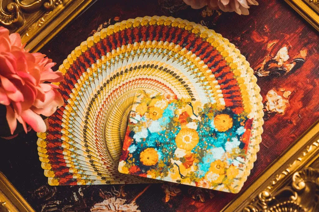 Van Gogh Zinnias Playing Cards with Numbered Seal - Image 7