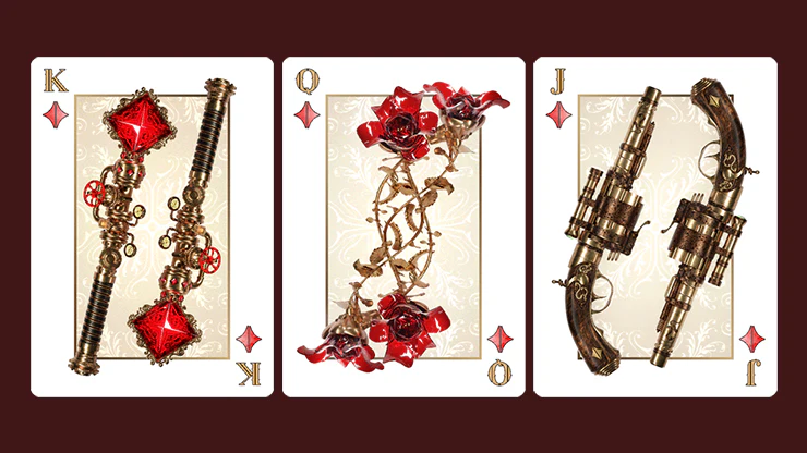 Victorian Steampunk Silver Playing Cards NPCC - Image 4