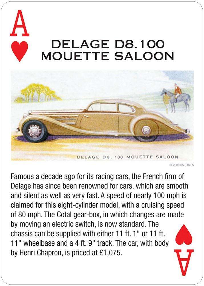 Vintage Motor Cars Playing Cards USGS - Image 3