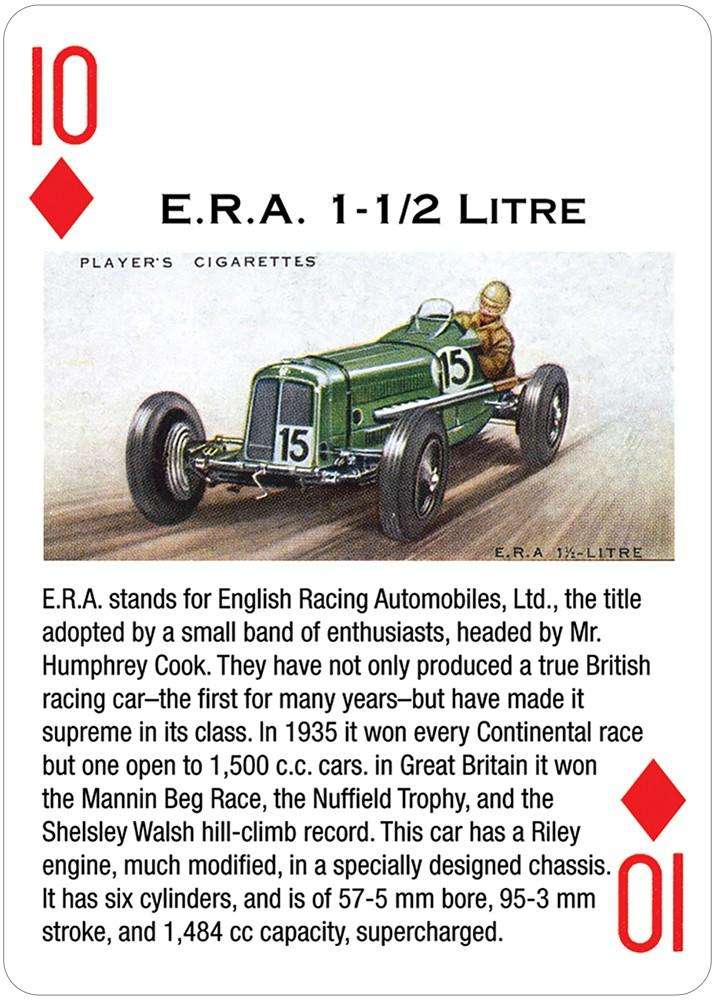 Vintage Motor Cars Playing Cards USGS - Image 5