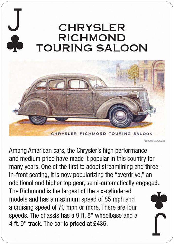 Vintage Motor Cars Playing Cards USGS - Image 8