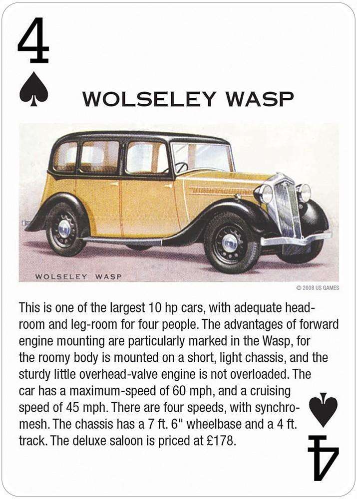 Vintage Motor Cars Playing Cards USGS - Image 9