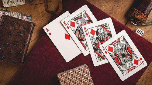 Vintage Plaid Arizona Red Playing Cards USPCC - Image 5