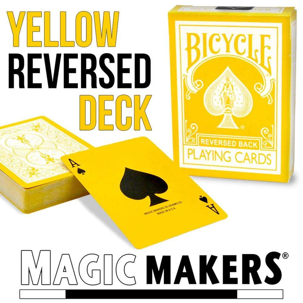Yellow Reversed Back Bicycle Playing Cards Deck