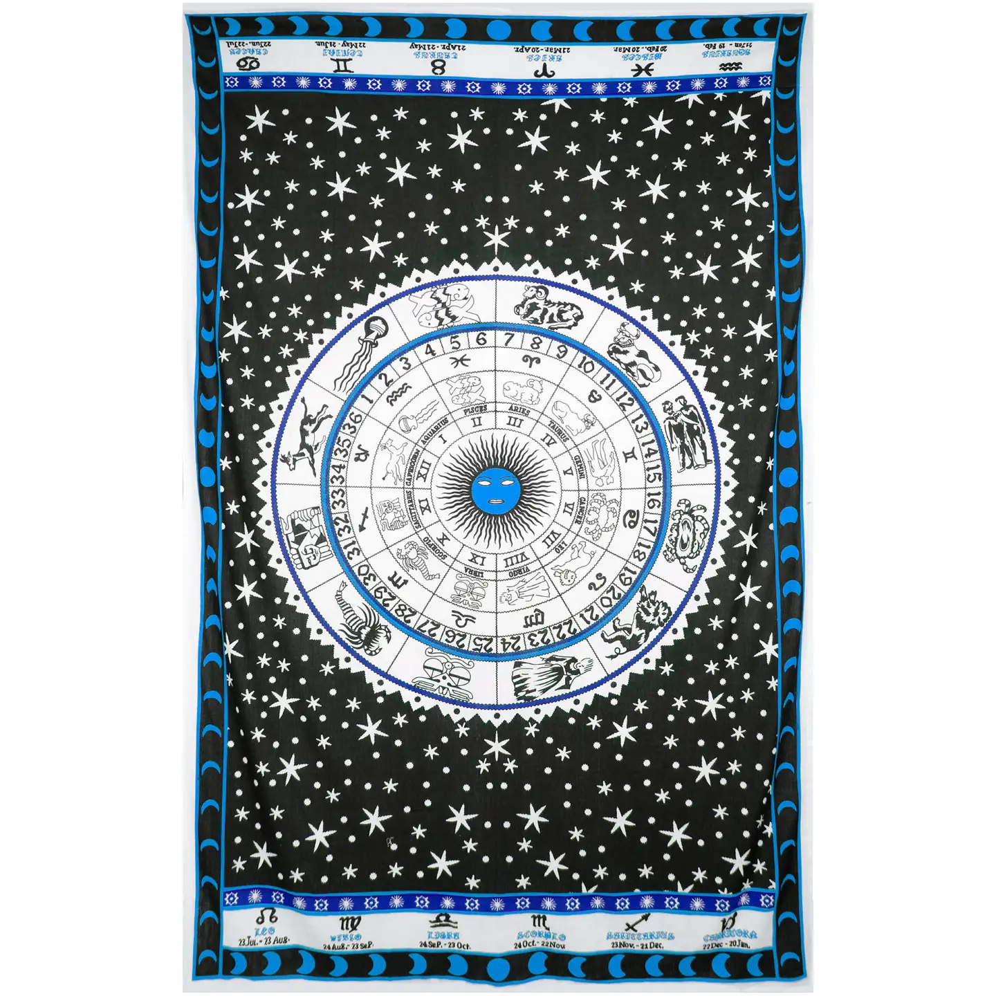 Zodiac Astrology 52x80" Tapestry- Blue